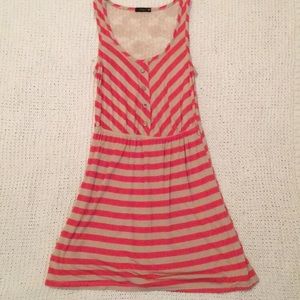 Orange and Tan Striped Dress